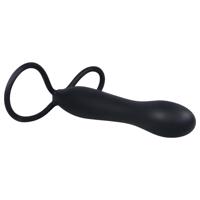 You2Toys - Speciální anální dildo a erekční kroužek - černá